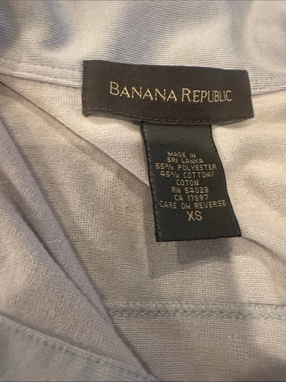 Banana Republic Pale Blue Short Sleeve Button-Down Shirt